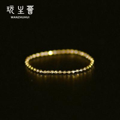 China CLASSIC Smooth Initial Ring Custom Personality 14k Gold Ring Engagement Ladies for sale