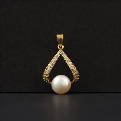 China FASHIONABLE High Quality Custom 18k Gold Pendant Necklace Sellers Jewelry Freshwater Pearl For Women for sale