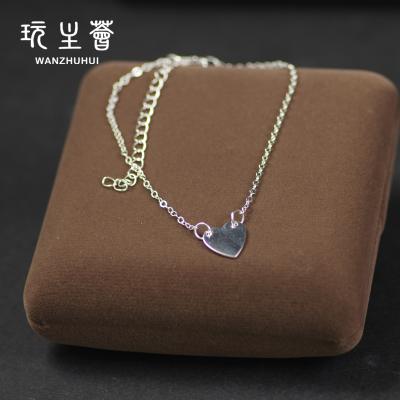 China New Arrival FASHIONABLE Heart Shape Simple Design 18k Cheap Gold Plated Alloy Anklet Chain for sale