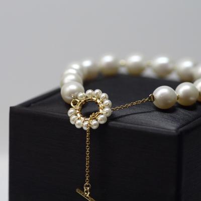 China New Fashion CLASSIC True White Natural Freshwater Pearl Bracelet For Sale Couples Bracelet for sale