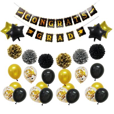 China Party Indoor Outdoor Suppliers Foil Balloon Graduation Foil Letter Balloon Set Graduation Season for sale