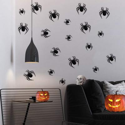 China High Quality Medium Black Decoraive Mini Wall Spider Design Party Decorations Wall Decor for Indoor for sale