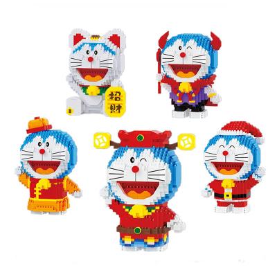 China New Plastic Doraemon Mini Bricks Figures For Kid Balody Diamond Legoly Assembly Halloween Micro Building Blocks Christmas Gift for sale