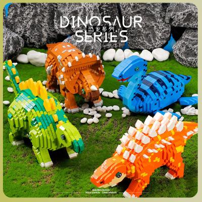 China Mini 3D Plastic Micro Carnotaurus Tyrannosaurus Jurassic Dinosaur Building Block Plesiosaur Triceratops Balody Model Brick Toy For Kids for sale