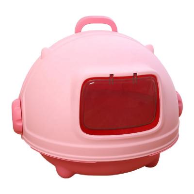 China Robot Stocked Totally Enclosed Shake-proof Type Portable Large-Space Spot Cat Litter Box for sale