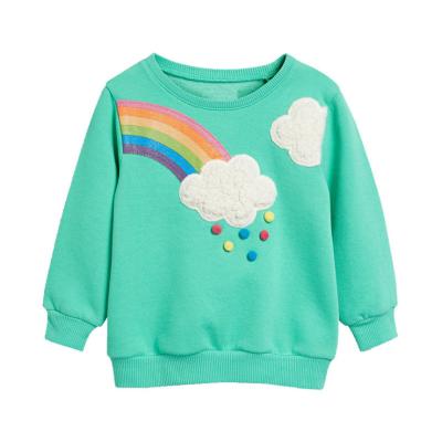 China Girls Cotton Hoodies 100% Anti-Shrink Autumn O-Neck Pullover Kids Long Sleeve Sweatshirts for sale