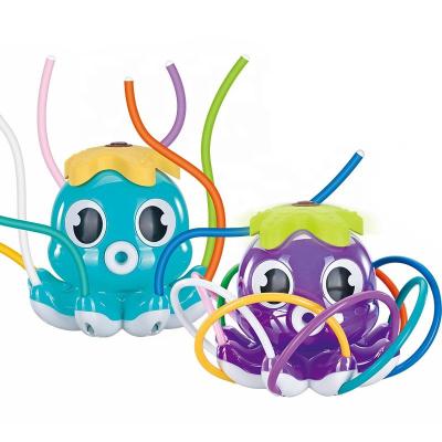 China Outdoor Backyard Water Spray Sprinkler Summer Kids Octopus Water Spray Activity Spinning Toys with Stirring Tubes Splashing 67*50.5*99 for sale