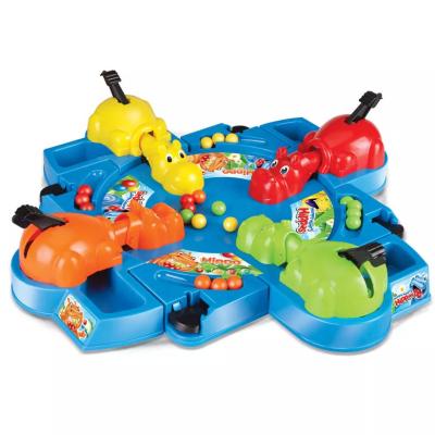 China Plastic Interactive Games For Kids Feeding Hippos Beads Hungry Hippo Animal Toys Table Board Game for sale