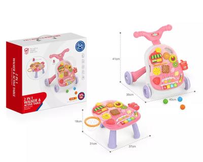 China Sit-to-Musical Carrier 2 in 1 Anti-Rollover Walker Early Educational Multi-Functional Learning Sliding Baby Toys with Music Light for Baby for sale