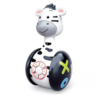 China Plastic Educational Robot Kids Story Machine Tumbler Toy with Light Music for Baby 43*31*57cm for sale