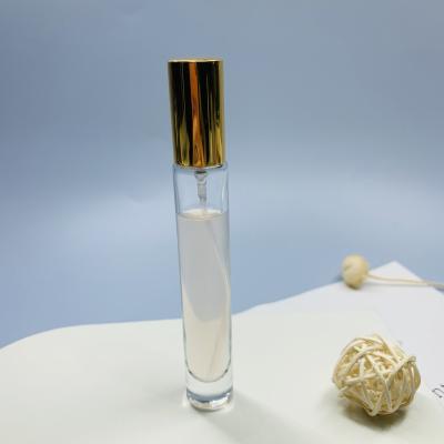 China Cosmetic Wholesale Small Size Round Shape Clear Screw Mold Glass Perfume Refillable Spray Bottle 10Ml for sale