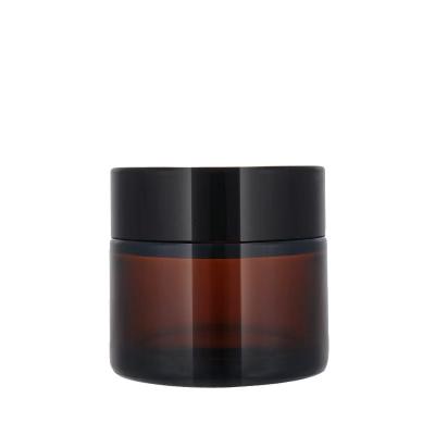 China Various Cosmetic Promotional Goods Using Amber Container Glass Cream Jar With Screw Lids Caps 30G 50G 100G 200G for sale