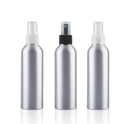 China Empty Silver Aluminum Personal Care 30Ml 50Ml 100Ml 150Ml Aluminum Bottle With Fine Mist Sprayer for sale