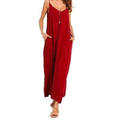 China Anti-wrinkle new arrivals 2021 women's burgundy bandage fancy big beach dresses casual maxi clothes for sale