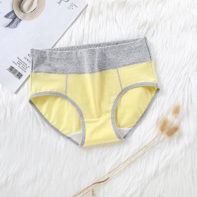 China Wholesale Antibacterial Stylish Adult Women Cotton Lady Panties Crotch Sexy Plain Dyed Stretch Underwear Mid Waist for sale