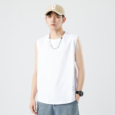 China Summer other new sleeveless solid color sports knit men's loose fitness can shoulder men's sports knit for sale