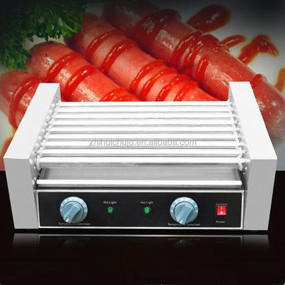 China Sausage Snack Equipment 7 Rollers Hot Dog Grill Machines / Hot Dog Sausage Toaster for sale