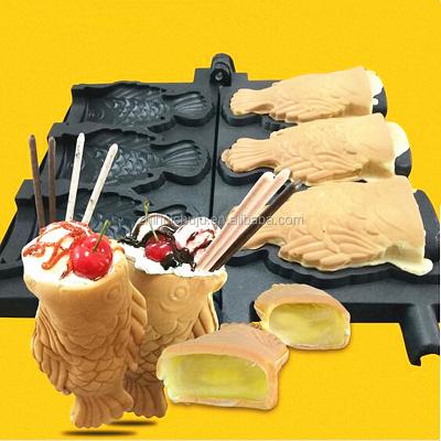 China Fully Automatic Commercial Taiwan Ice Cream Taiyaki Fish Form Waffle Maker Machine for sale