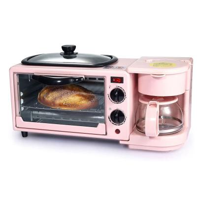 China Outdoor Kitchenware 3 in 1 Breakfast Machine with Toast Oven Coffee Pot Pan for sale