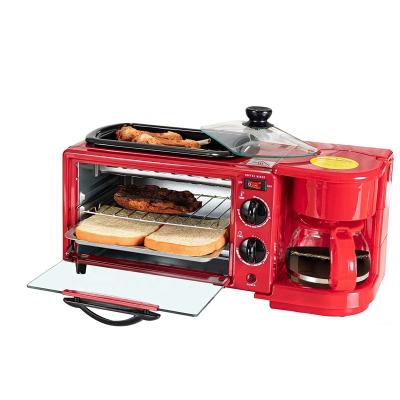 China Hotel Factory Price with Toast, Oven Coffee Pot Frying Pan 3 in 1 Multi Function Breakfast Maker Machine for sale