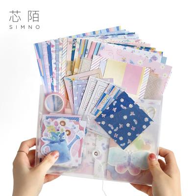 China Simno Kids Self Adhesive Stationery Set Promotional Memo Pads Learning 12 Kinds Of Items Note Set School Stationery Sticky Set For Child for sale