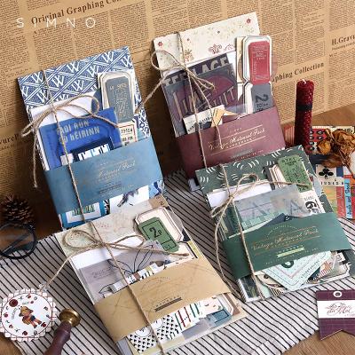 China Simple Retro Loose Leaf 88 Pcs Series Hardware Basics Diary Decoration Memo Pad Stationery Wandering Paper Products for sale