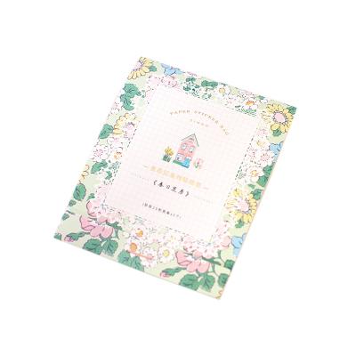 China Notebook Adhesive Diary Sticker Spring Cartoon Flower Adhesive Label Material Sticker for sale