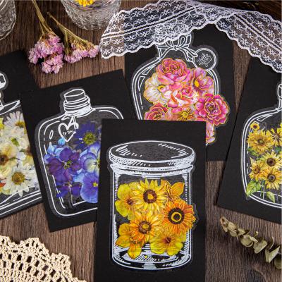 China 20 Pcs DIY Style Self-adhesive Transparent Diary Stickers Glassware Decorative Pet Sticker Label Stationery Set for sale