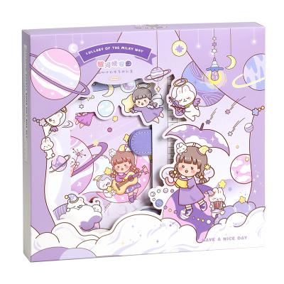 China Maru Sweet Sweet Notebook Girl's Weekly Planner Birthday Gift Shop Gift Set Shop Notebook Diary Exquisite Fresh Gift With Tape Sticker for sale