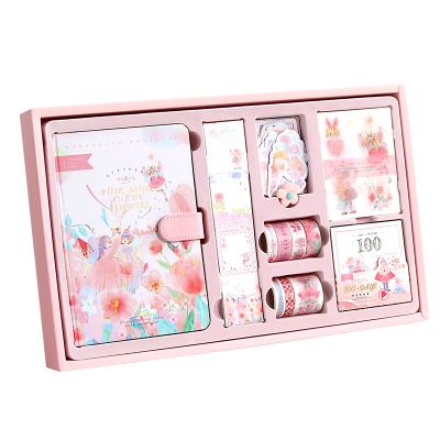 China Blue Cute Student Hand Account Stationery Gift Hardcover Book Simno Kawaii Girl Stationery Set Version for sale