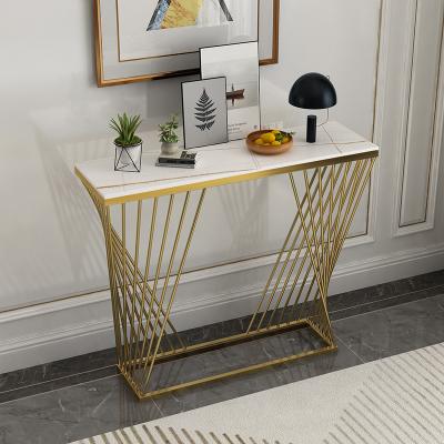 China Contemporary Console Table Stainless Steel With Clear Tempered Glass Top Custom Warm Living Room Furniture Modern Net Gross Weight ISO for sale