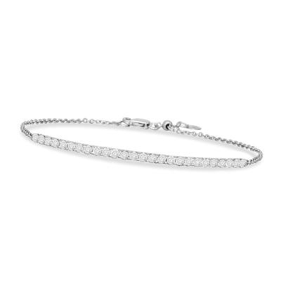 China 1.00 Carat of 18K Gold + Diamond 18K Gold T.W. Diamond Timeless Bracelet for sale