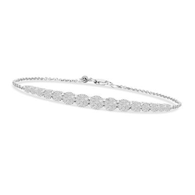 China 1.00 Carat of 18K Gold + Diamond 18K Gold T.W. Diamond Brilliant Mix Bracelet for sale