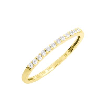 China 9K gold 9K gold 0.10 carat T.W. Diamond Eternity Diamond Ring for sale