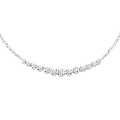 China 18K gold + 18K diamond gold 0.20 carats T.W. Diamond Timeless Necklace for sale