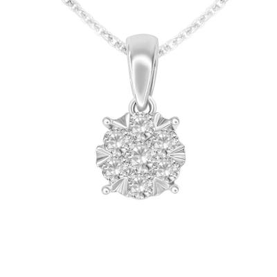 China 18K gold + 18K diamond gold 0.20 carats T.W. Diamond Brilliant Mix Pendant for sale