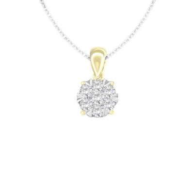 China 18K gold + 18K diamond gold 0.25 carat T.W. Diamond Brilliant Mix Pendant for sale