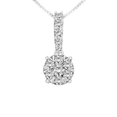 China 18K gold + 18K diamond gold 0.50 carats T.W. Diamond Brilliant Mix Pendant for sale