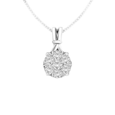 China 18K gold + 18K diamond gold 0.34 carat T.W. Diamond Brilliant Mix Pendant for sale