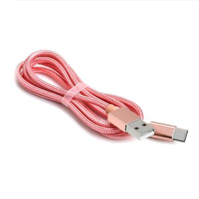 China Fast Charging Ship Low MOQ Accessories USB Type C USB C Nylon Material Fast Charging Cable For Mobile Phone for sale