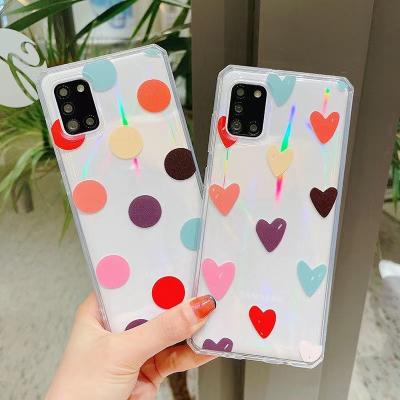 China Anti-fall heart colorful soft tpu back phone cover case for xr xs 11 max 12 pro case for sale