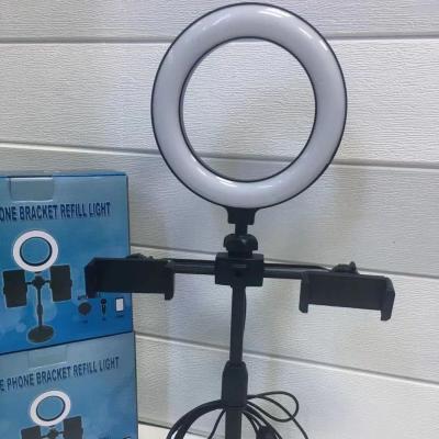 China PORTABLE Table Selfie Ring Light With Phone Holder Dimmable LED for sale