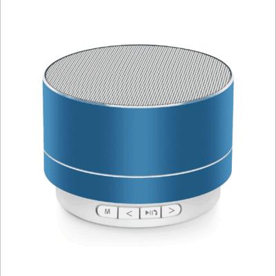 China Hot Selling Small Round Mini Portable Wireless Metal Speaker A10 fm Colorful Metal Radio Speaker for sale