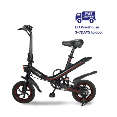 China Aluminum alloy Eu warehouse drop shipping 350W 14inch fat tire folding e bike with pedal 36V 7.8ah adult kids leisure electric bicycle for sale