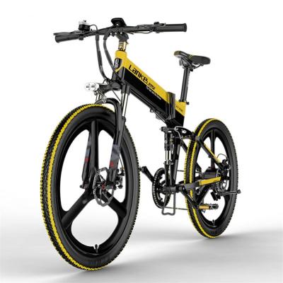 China CE 26inch Aluminum Alloy Drop Tire 60KM Long Way Folding E Bike 500W 48V Disc Brake Smart Mechanical Mountain City Electric Bicycle for sale