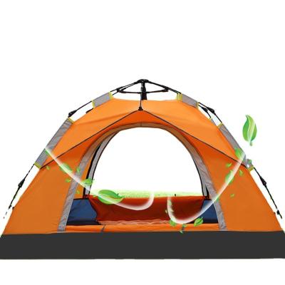 China Straight Tie Type Double Door Camping Tents 2 or 3 Person Beach Tent Waterproof Outdoor Picnic Sleep Tent for sale