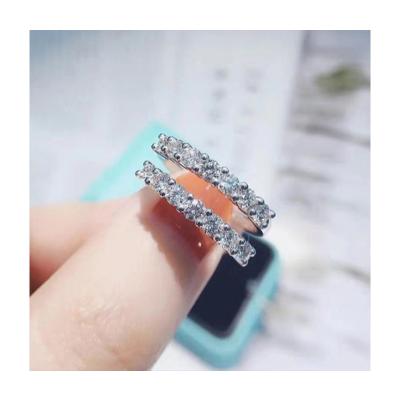 China Manufacturer Custom Gold Rings Direct Sales Diamond Band Ring Lover Couple TRENDY Jewelry Gift For Women for sale