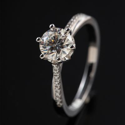 China Factory Price CLASSIC 0.8 Carat Lab Grown Diamond 18K Round Brilliant Cut Gold Natural Diamond Ring For Women Rings for sale