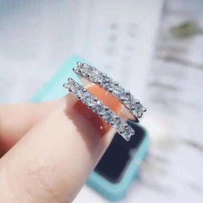 China FASHIONABLE Affordable Diamond Eternity Wedding Ring Engagement Couple Ring Row Ring for Women for sale