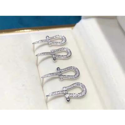 China Lucky Fashion Romantic U-shaped horseshoe screw back women stud earrings for wedding dangle minimalist elegant earrings for sale